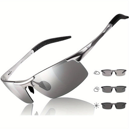 PHOTOCHROMIC POLARIZED MEN'S SUNGLASSES UV400 PROTECTION