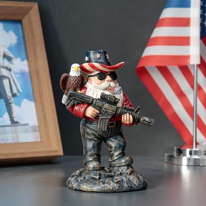 1pc - DWARF VETERAN TACTICAL ORNAMENT W/GUN & EAGLE