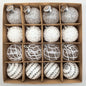 16pcs, 2.36in - CHAMPAGNE PLASTIC CHRISTMAS ORNAMENT DECORATIONS