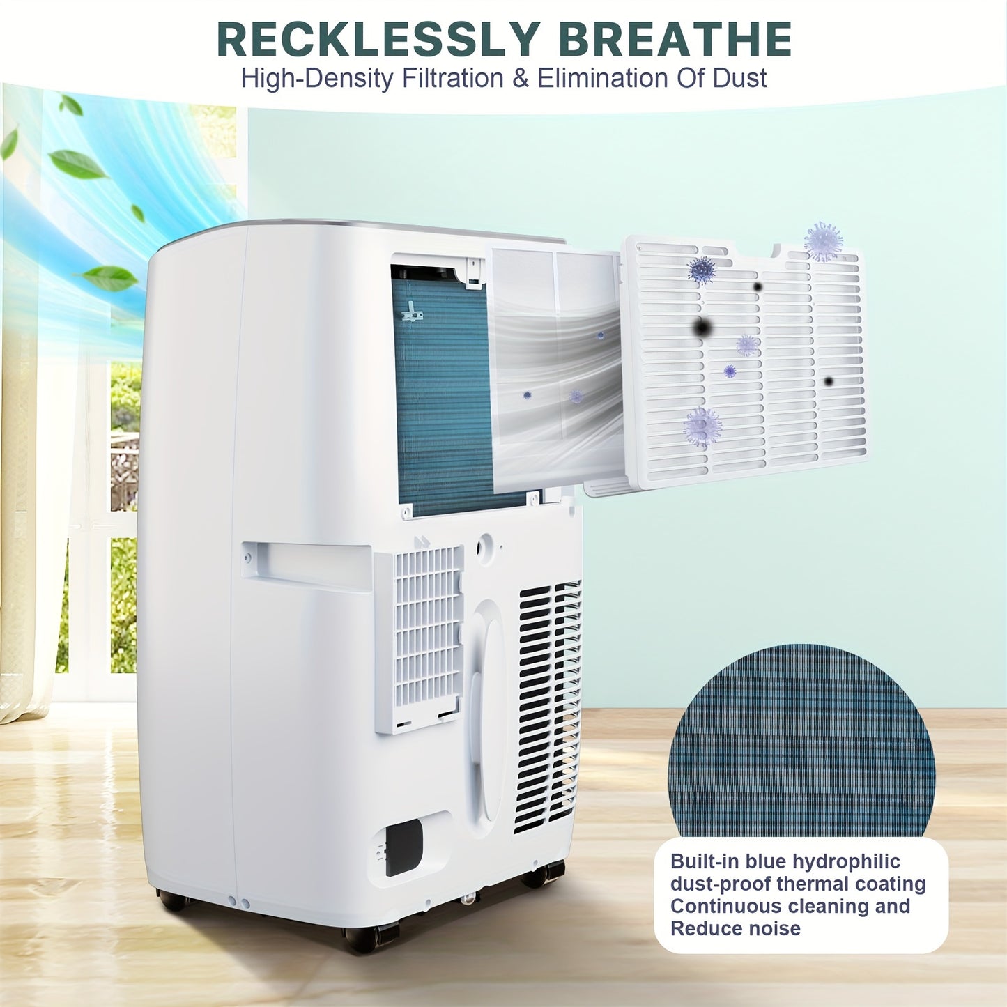 3-in-1 - 12,000 BTU PORTABLE AIR CONDITIONER, COOL 500 SQ FT