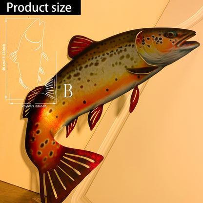 1pc - DECORATIVE RUSTIC METAL FISH WALL ART