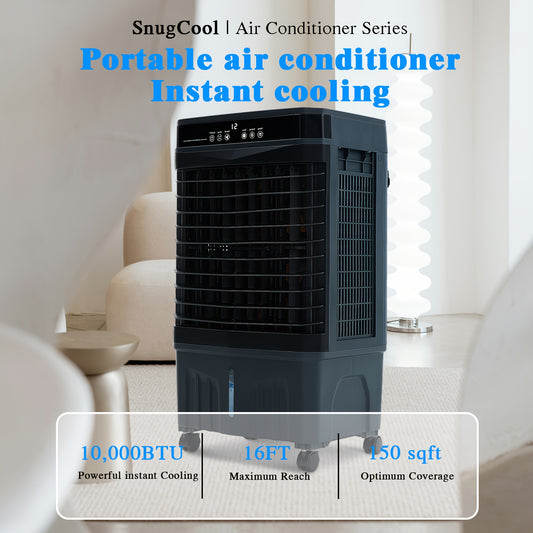 14,000 BTU PORTABLE QUIET AIR CONDITIONER W/REMOTE WINDOWLESS