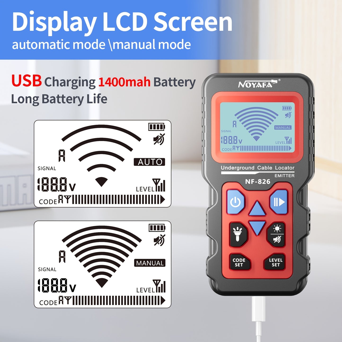 UNDERGROUND CABLE/WIRE/PIPE LOCATOR CIRCUIT TRACER