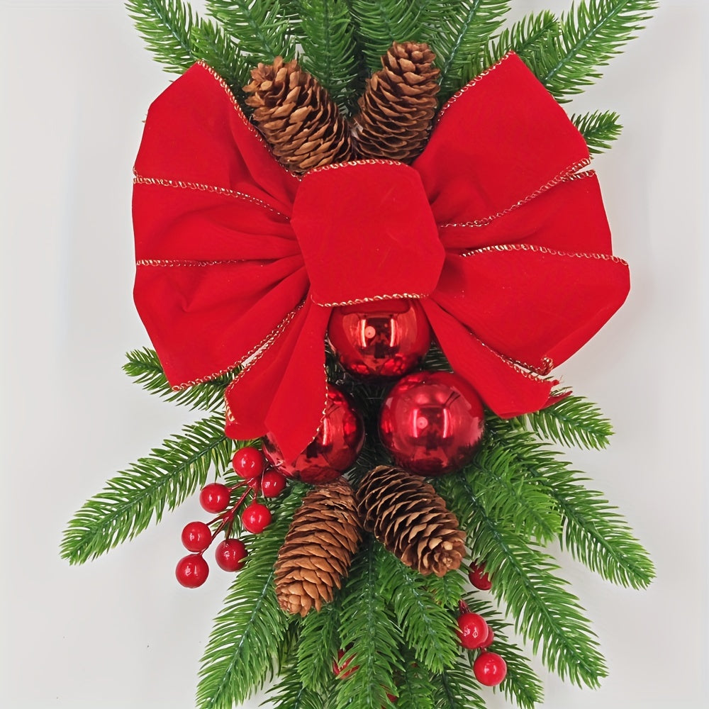 2pcs/3pcs/4pcs/5pcs, 23.62in -  CHRISTMAS STAIR FRONT DOOR WREATHS DECORATIONS