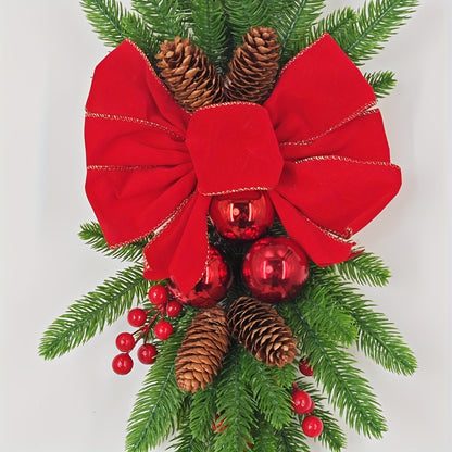2pcs/3pcs/4pcs/5pcs, 23.62in -  CHRISTMAS STAIR FRONT DOOR WREATHS DECORATIONS