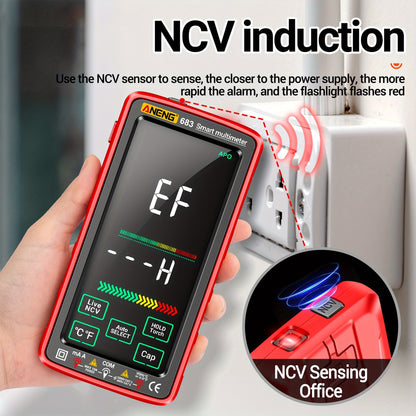 PROFESSIONAL AUTO-RANGING TOUCH SCREEN DIGITAL MULTIMETER TESTER