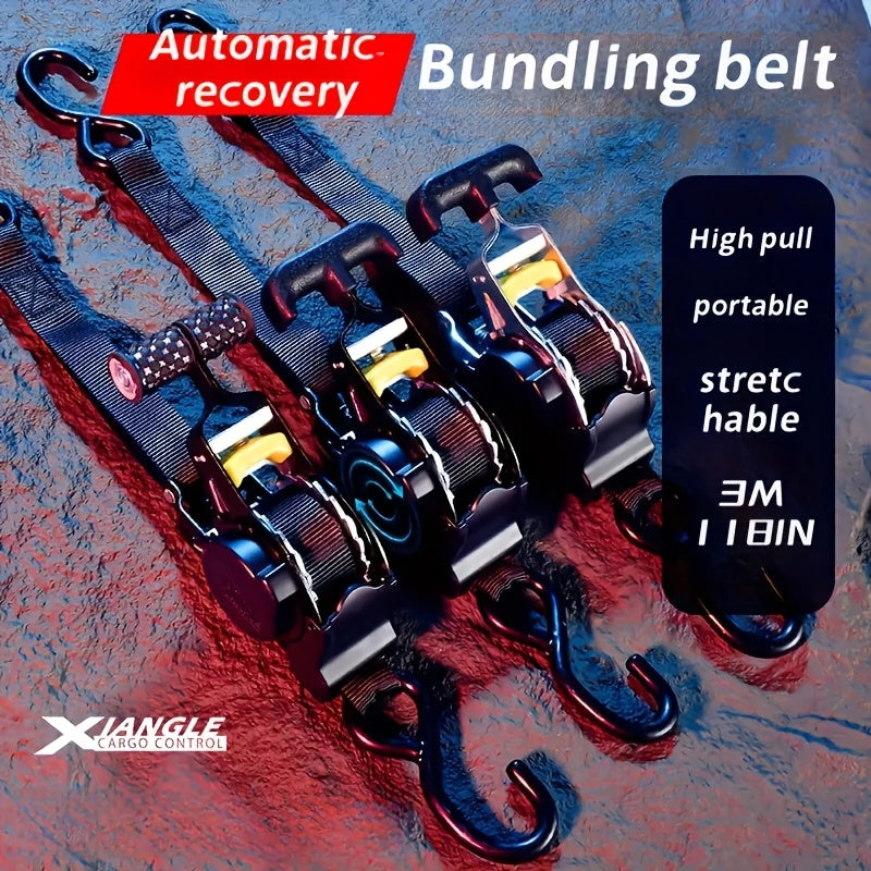 AIRCRAFT GRADE HEAVY-DUTY ALUMINUM LOCKING RATCHET STRAPS