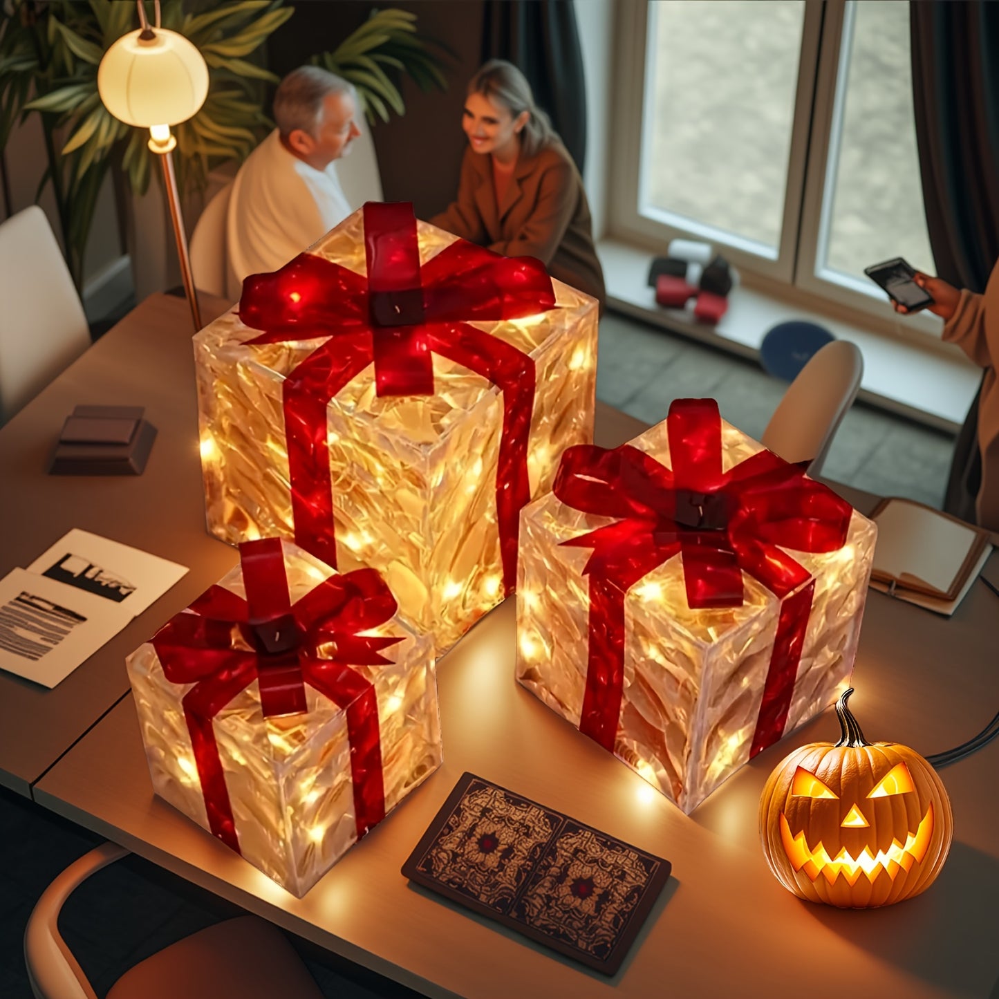 SET OF 3 - EXQUISITE CHRISTMAS NIGHT LIGHT DECORATIONS
