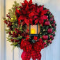 LARGE ARTIFICIAL GLOWING CHRISTMAS FRONT DOOR WREATH