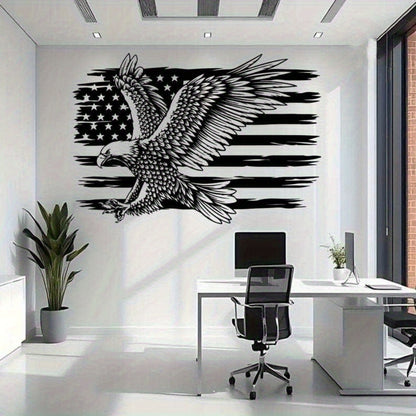 AMERICAN BALD EAGLE HANGING METAL WALL ART